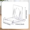 Acrylic Plate Stands For Display 24Pcs Transparent Book Stands Table Top Display Adjustable Holder For Display Photos Holder