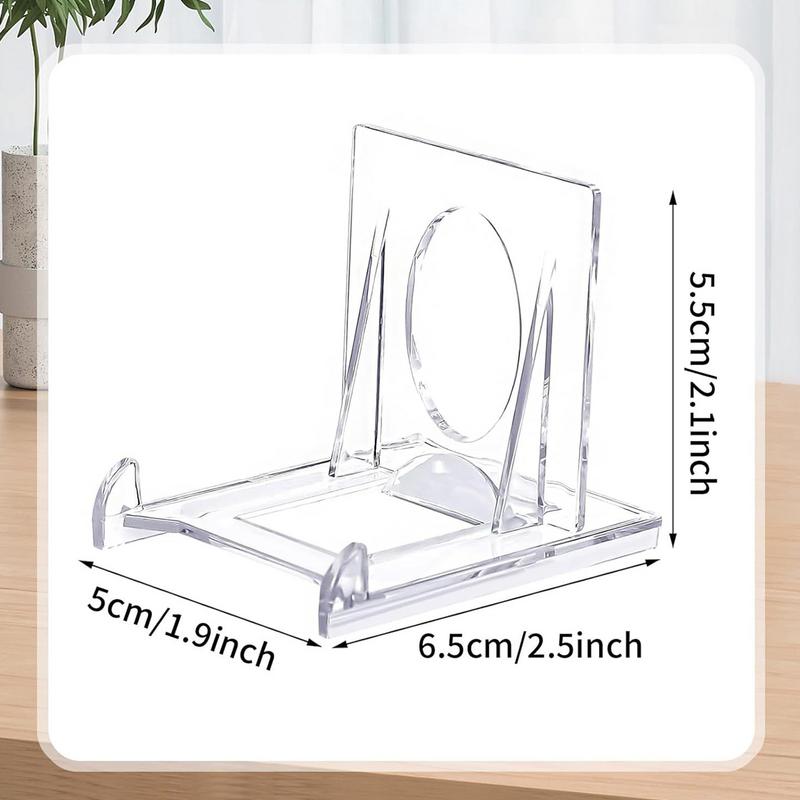 Acrylic Plate Stands For Display 24Pcs Transparent Book Stands Table Top Display Adjustable Holder For Display Photos Holder