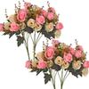 2/4Pcs Silk Rose Artificial Flowers Wedding Home Festival Decoration Bride Bouquets Craft Scrapbooking Wreaths Photography Props