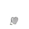 Bonaventura Mini-Tasche mit Kette, Schrumpfleder (Herz) [Silber], Münzbörse, Europäisches Echtes Leder, Geschenk, BCCT7-SI
