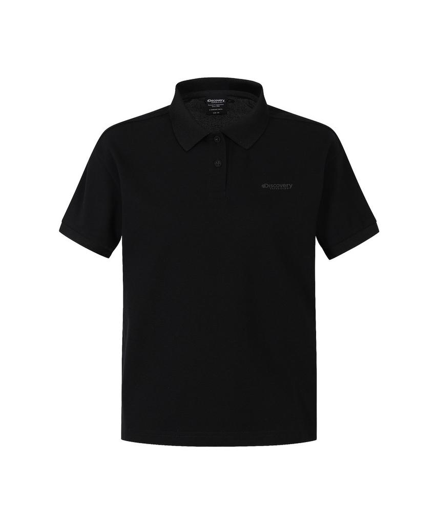 DISCOVERY EXPEDITION Women'S Semi-Crop Polo Shirt (Black)