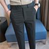 Manufacturer's High-quality Men's Trousers Perennial Korean Version Slim-fitting Small Straight Casual Suit Pants Micro-elastic Pants