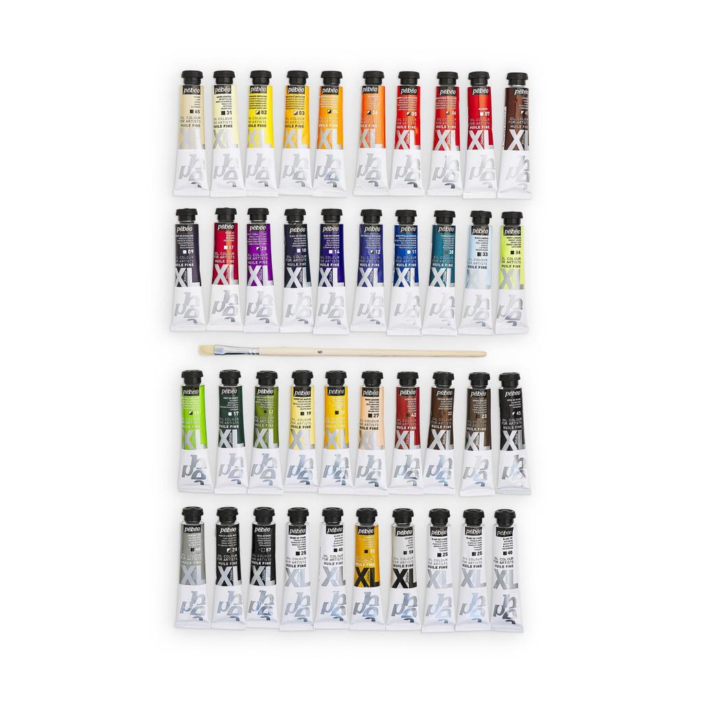 Pebeo Oil Paint XL Set X 40 Colors 1 Brush (20ml + Included)