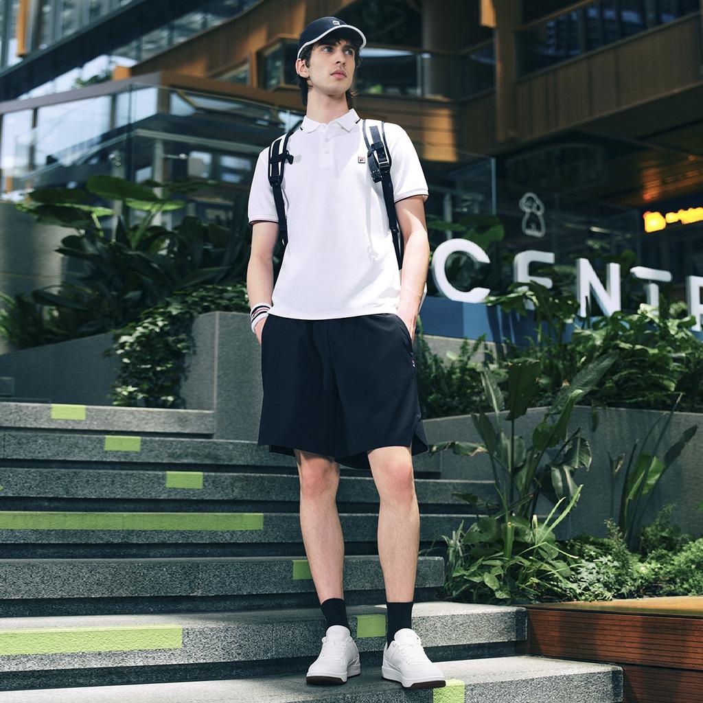 New FILA TARGA 1+Round Shield Shoes Breathable And Lightweight Low Top Tennis Shoes Men's Standard White A12M531005FCD