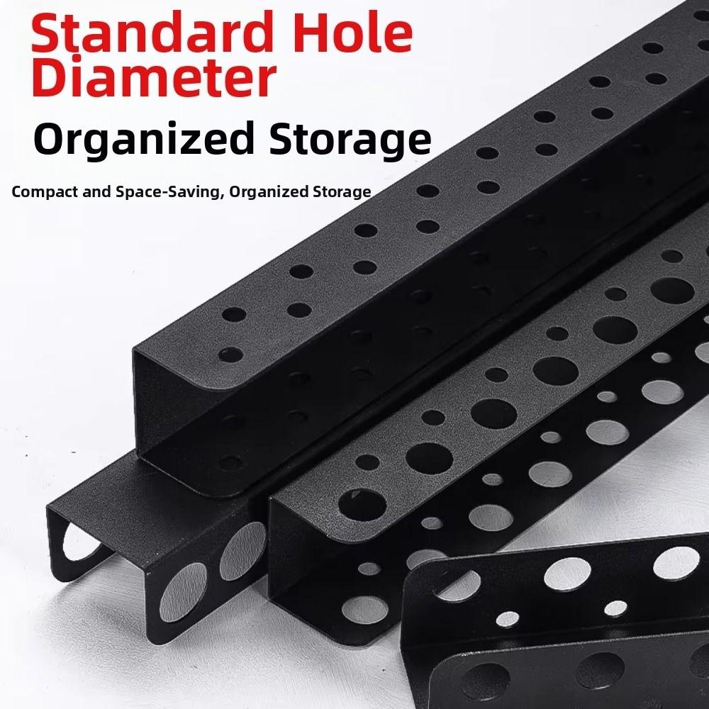 Heavy Duty Screwdrivers Pliers Wall Rack Black Space Saving Screwdriver Storage Rack Wear-resistant Sturdy