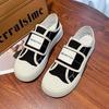 Velcro 22 Summer New Round Head Biscuit Shoes Student Running Two Wear Canvas Shoes
