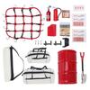Simulation Decor Set, Includes Bags, Luggage Net, Fuel Tank, Oil Drum, Jack, Fire Extinguisher and Shovel for 1:10