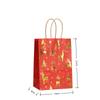 12/30pcs Christmas Paper Gift Bags Red Gold Foil Designs Reusable Shopping Bags for Small Gifts and Candy