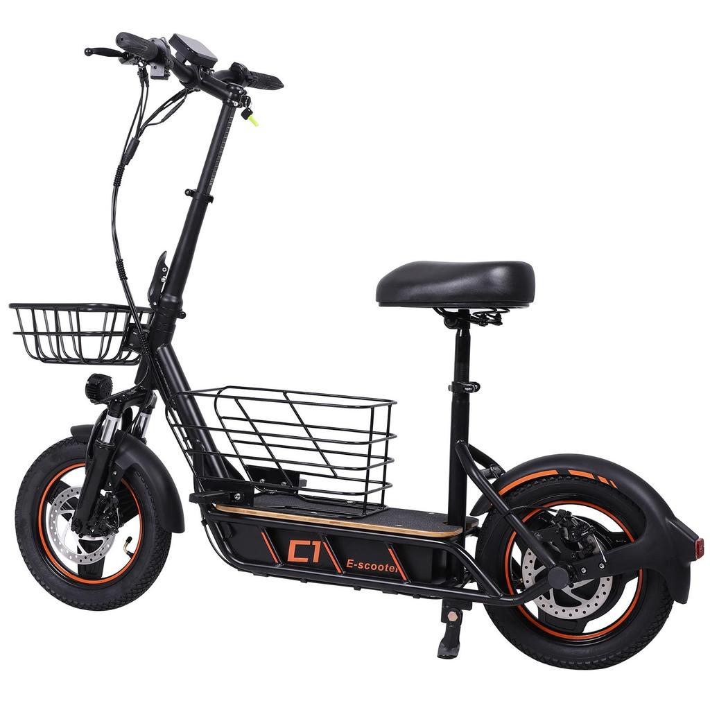 FreeBoy H14 Folding Electric Scooter, 36V 10Ah Battery, Detachable Basket