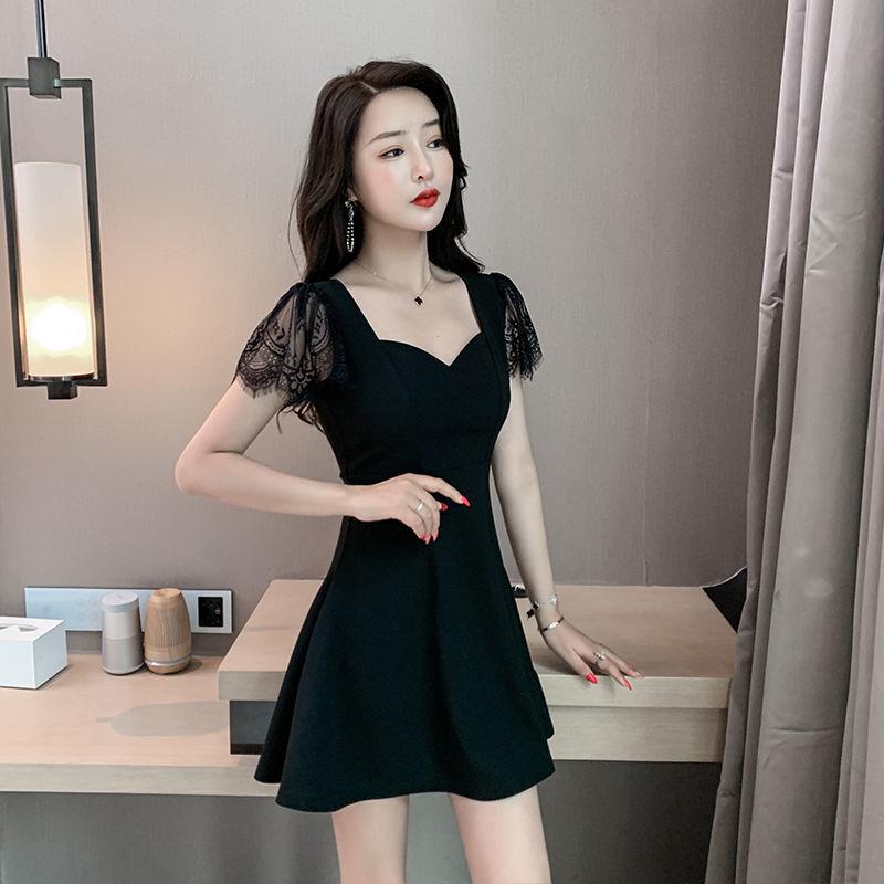 2024 Women's Sexy V-Neck Lace Spliced Slim Fit Dress