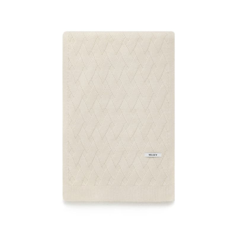Velsey Intrecciato Woven Knit Muffler [IVORY]