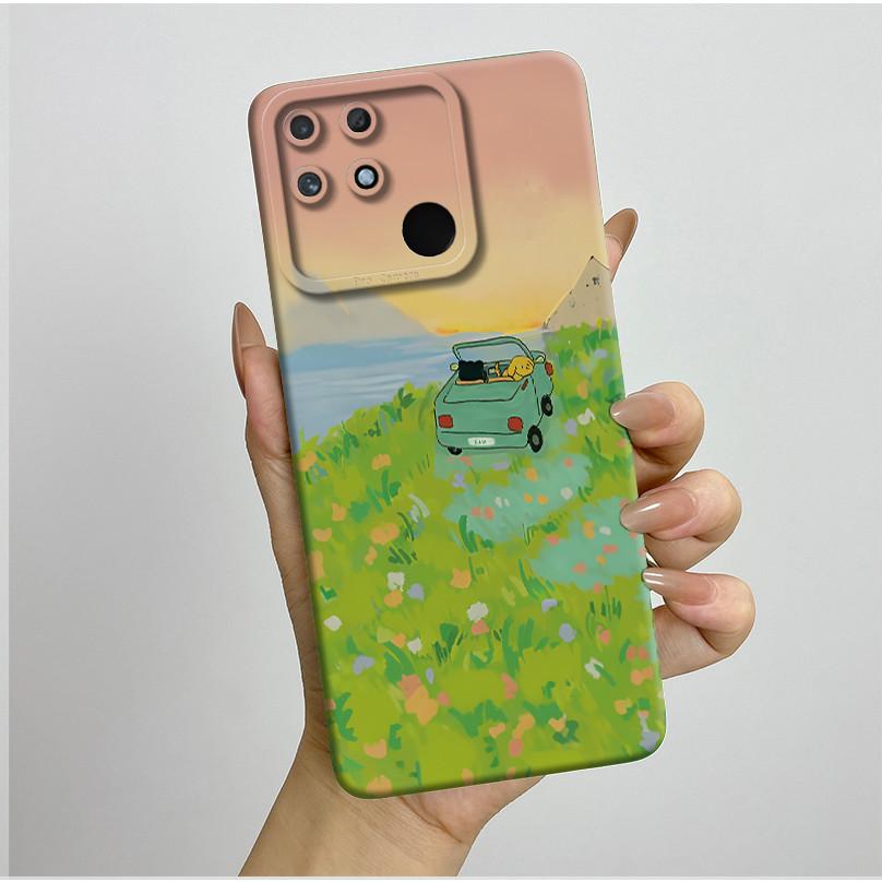 

For Realme Narzo 50A Case Silicone Soft TPU Shockproof Flowers Pattern Phone Case For Realme Narzo50A RMX3430 Casing Back Cover Realme Narzo 50A