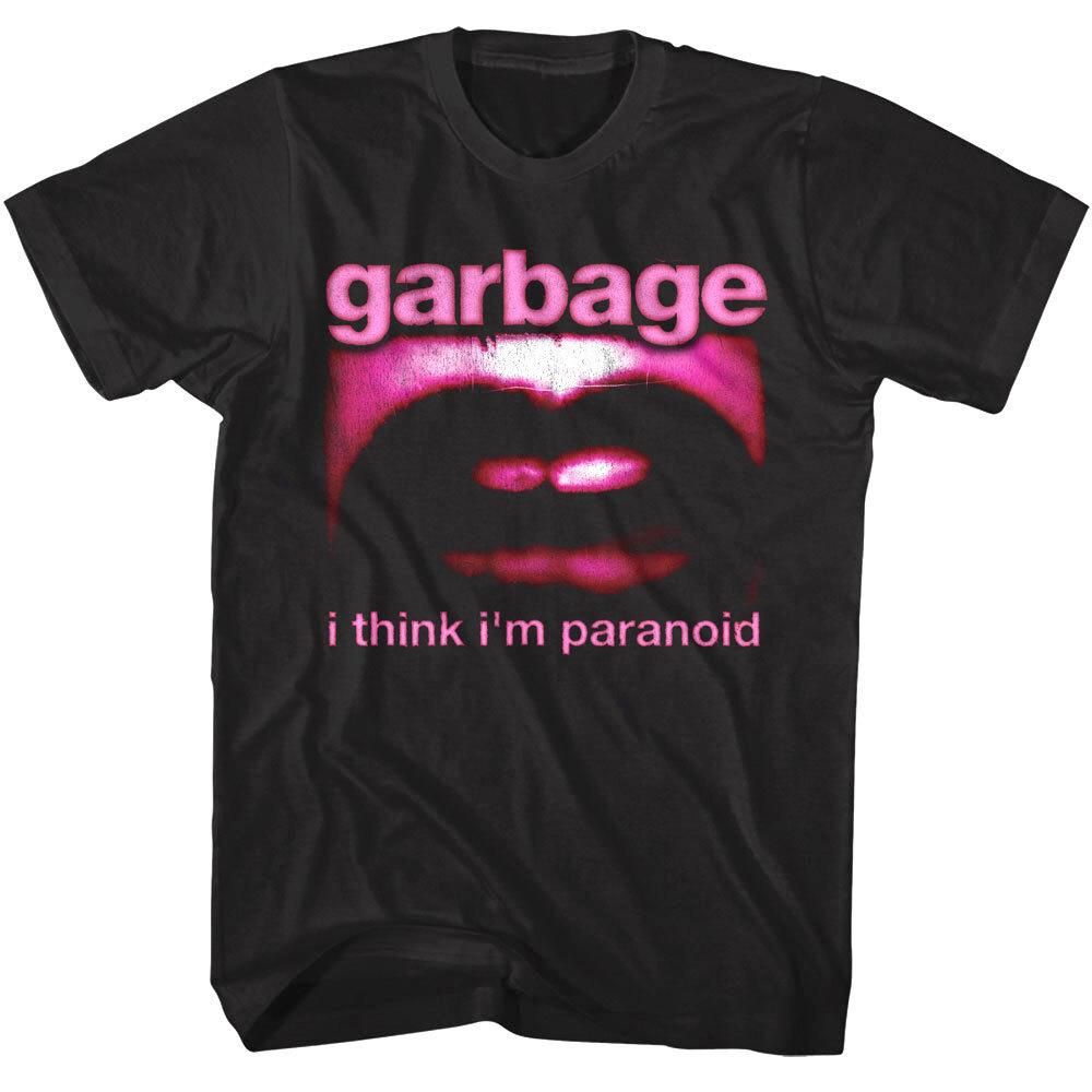 

Garbage Paranoid Lips Men s T Shirt Mouth Alt Rock Band Song Concert Tour Merch 2XL
