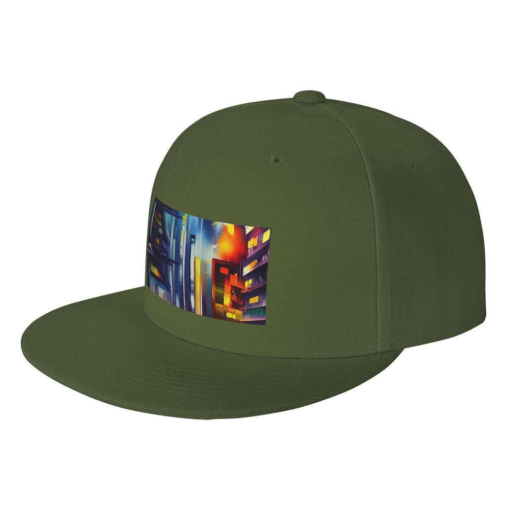 Fashion City of Fire and Ice Flat Brim Sun Hat Casual Gatherings Tennis FeUnisex