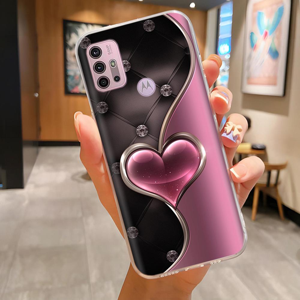 For Motorola Moto G10 G20 G30 Phone Case Cute Cartoon Painted Back Cover Soft Silicone Bumper For Moto G10 G20 G30 G60 G60s Capa