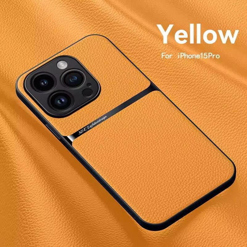 Magnetické kožené pouzdro na telefon pro iPhone 16 13 12 11 Pro Max Matná pouzdra pro iPhone 15 14 Pro Max 16 Plus 16E Kryt s ochranou objektivu