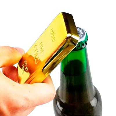 Gold Bar Bottle Opener ABS Metal Magnet Bullion Beer Openers Handheld Gold Bar Bottle Opener Kitchen Utensils Bar Accessories