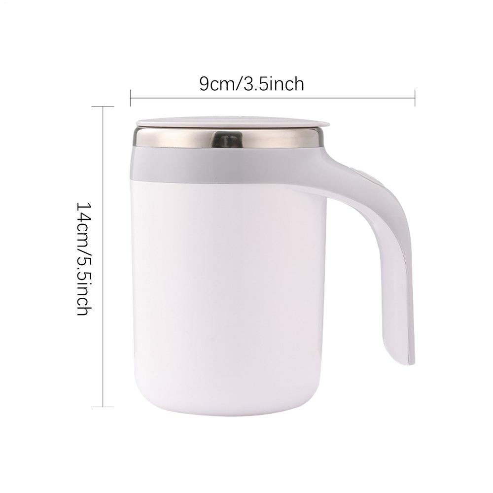 380ml Self Stirring Mug Travel Stirring Coffee Mug Waterproof Large Capacity Electric Mixing Mug For Hot Chocolate Coffee Tea 380ml белый