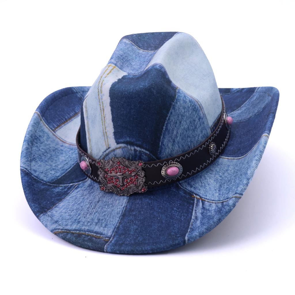 Men's and Women's Fashion Design Sense, Color Matching, Old Jazz Hat Explosion, Classic Retro Western Cowboy Hat
