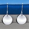 Charm 925 Sterling Silver Exquisite Shiny Round Pendant Earrings Women's Fashion Wedding Party Jewelry