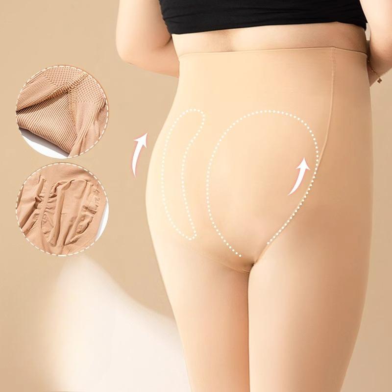 Women's Plus Size Autumn Winter Fleece Lined Thickened Flesh Colored Bare Leg Effect Pantyhose