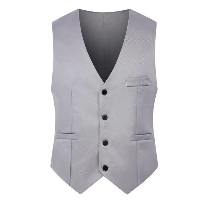 Gilet de costume pour homme coupe slim style coréen - Nouveau design sans repassage