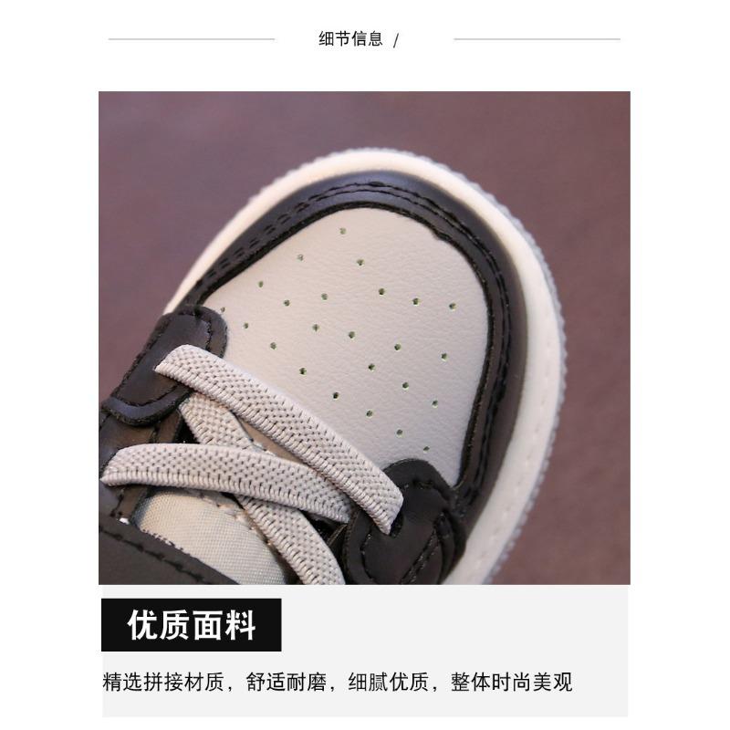 Commerce extérieur Chaussures pour enfants et filles Chaussures de sport Bébé Printemps et automne Garçons Chaussures montantes type skate 1-6 ans Printemps et automne Nouveaux modèles