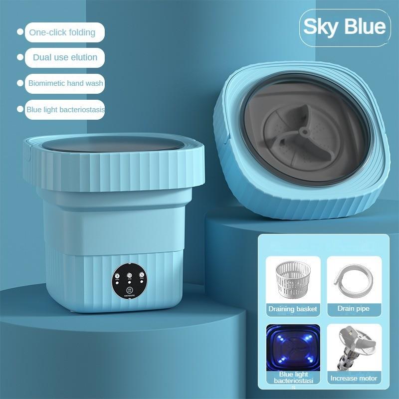 6L/10L Household Large Capacity Underwear Washing Machine Foldable Electric Washer Portable Mini Travel Washing Device