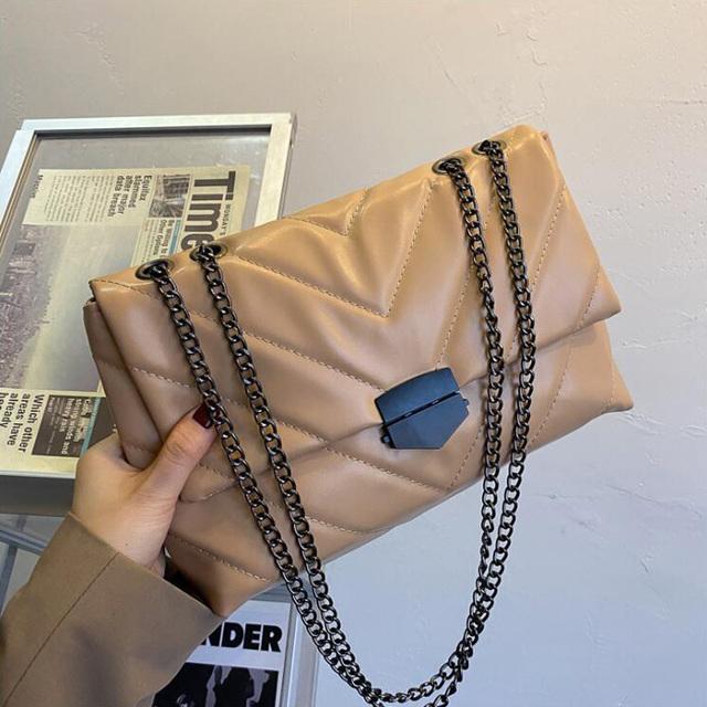 Casual Chain Crossbody Bags For Women Fashion Simple Shoulder Ladies Designer Handbags PU Leather Messenger Bags