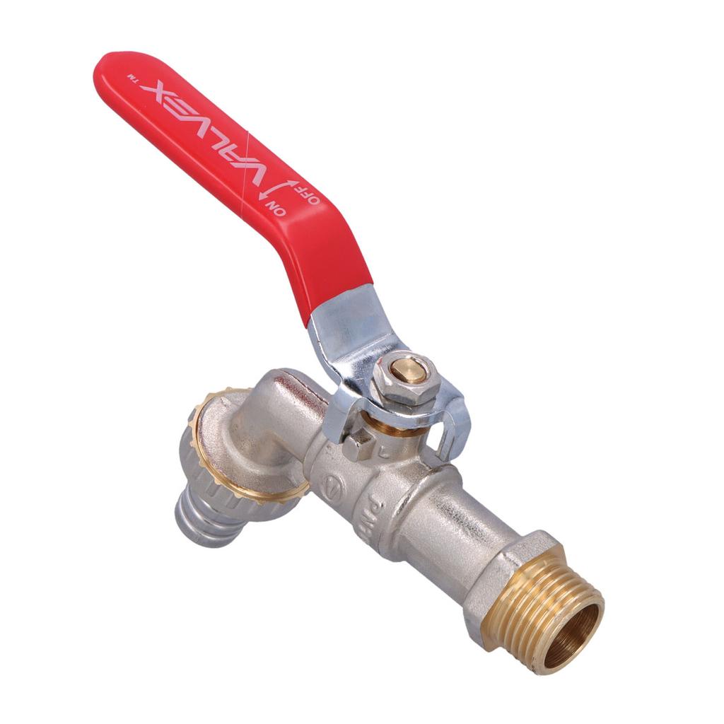 Oligo draw-off ball valve with a steel lever choke (DSt) with a tip