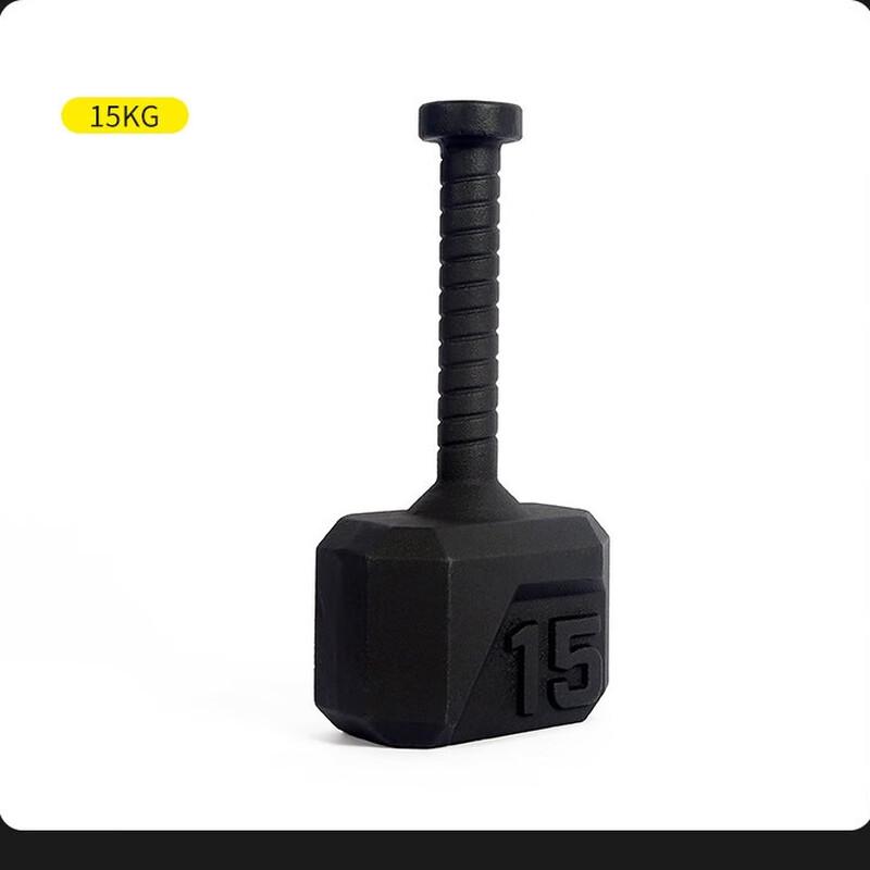 WEZHO 15kg Cast Iron Kettlebell Hammer Dumbbell