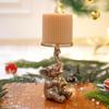 Aluminium Elephant Pillar Candle Holder Statue for Home Decor | Tabletop for Home | Christmas Decorative Candle Holder  (Candle Not Included)