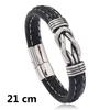 New Genuine Leather Woven Bracelet for Men Infinity Charm Wrap Bracelets Male Hand Jewelry Boho Braided Leather Bracelet Homme