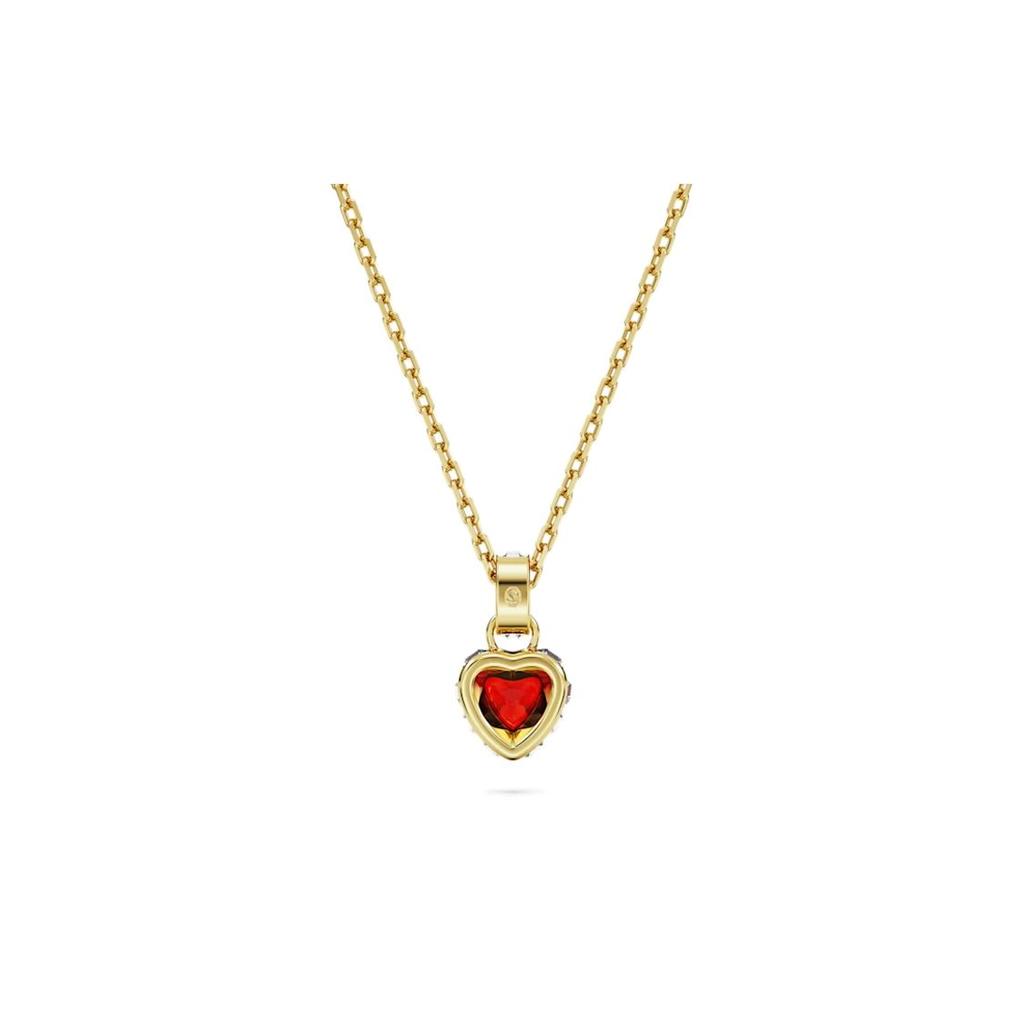 Swarovski Chroma Heart Pendant Gold Tone Cubic Zirconia Necklace Women Necklace 5648750