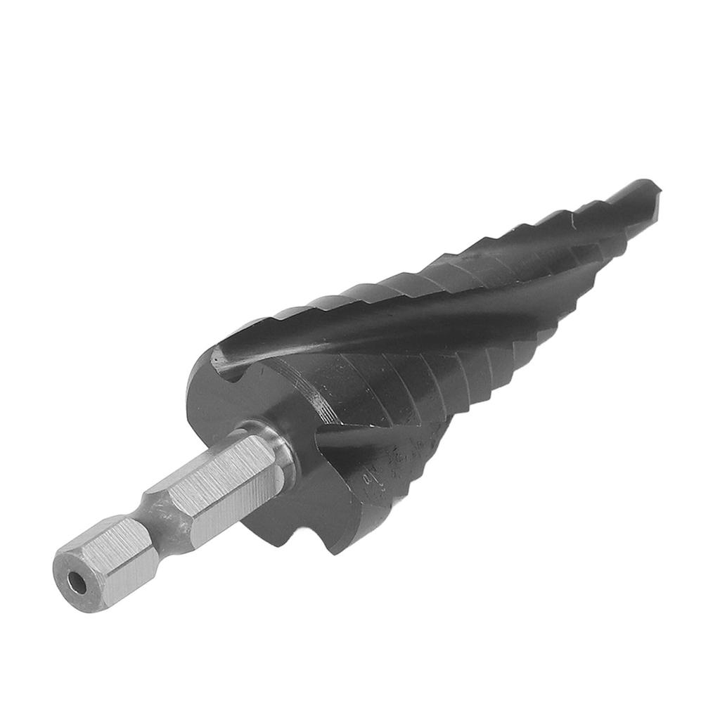 Step Drill Bit 4 Flute 14in Hex Shank 12 Step 316?78in Spiral Drill Bit for Woodworking