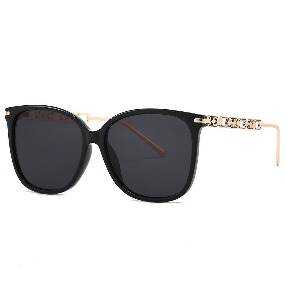 Retro Round Women'S Sunglasses Big Frame Black Oversized Gradient Eyewear Woman Fashion Luxury Designer Sun Glasses Men Shades
