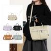 Casual Oxford Cloth Crossbody Bag Solid Color Canvas Tote Bag Nylon Cloth Handbag  Unisex