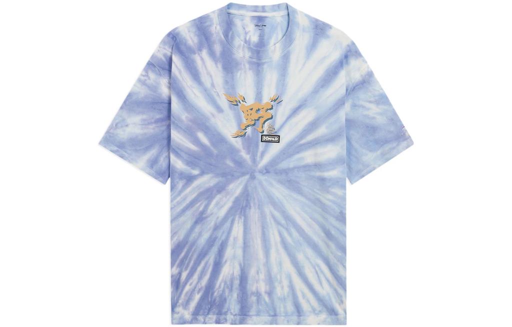 Li Ning X Disney T Shirt Unisex Light Blue Purple Tie Dye AHSS249-3