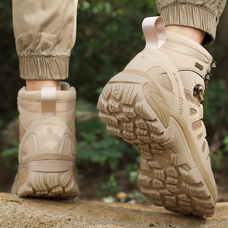 Fashion Men's Boots Tactical Combat Boots Outdoor Non-slip Hiking Boots Lightweight Men Desert Boots Motorcycle Boots