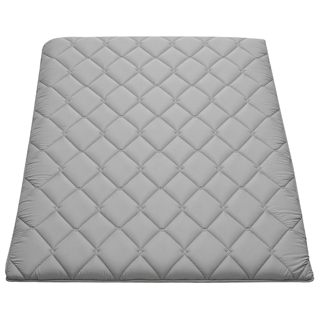 Japanese Tatami Mat, Full Size Foldable Japanese Tatami Mattress, Futon Mattress with Storage Bag & Fastener, 9-Layer Floor Mat for Sleeping, Dorm,