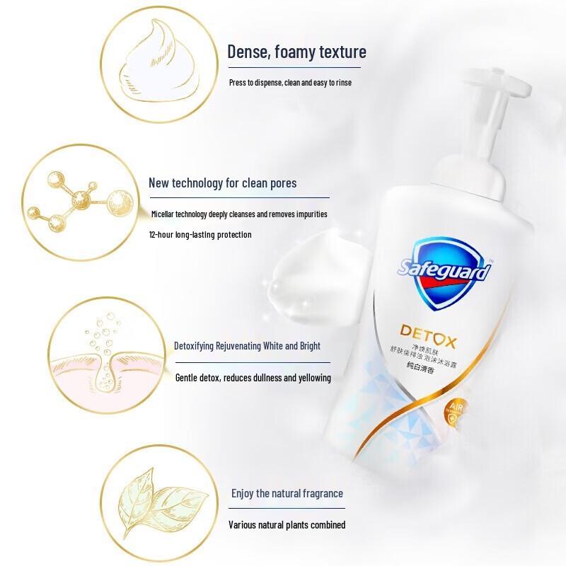 Safeguard Pure White Scent Body Wash 500g