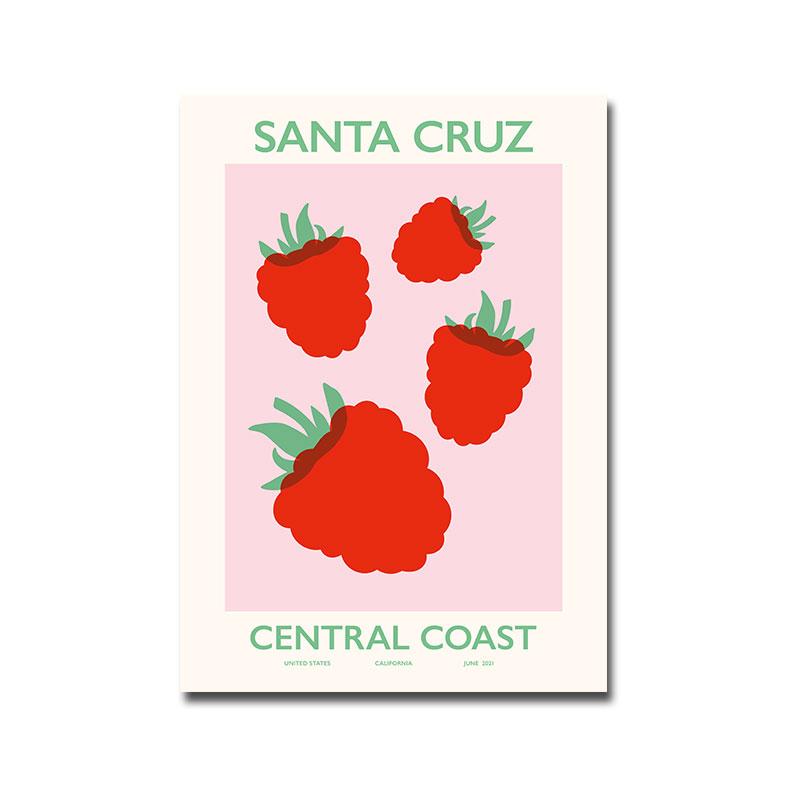 

Постер японской кухни Токио с клубникой Печать Санта-Крус Картина на холсте Скандинавское настенное искусство Гостиная Домашний декор Кухня Картина 21x30cm No Framed