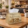 1pc Vintage Rustic Kitchen Tissue Box Multifunctional, Bread Food Typography Illustration Suitable for Home, Parties, And Car Decoration. This Decorat