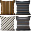4Pcs Linen Throw Pillow Covers 45X45Cm Soft Decorative Cushion Cases For Sofa Bedroom Living Room Home Decorzippered Pillowcases