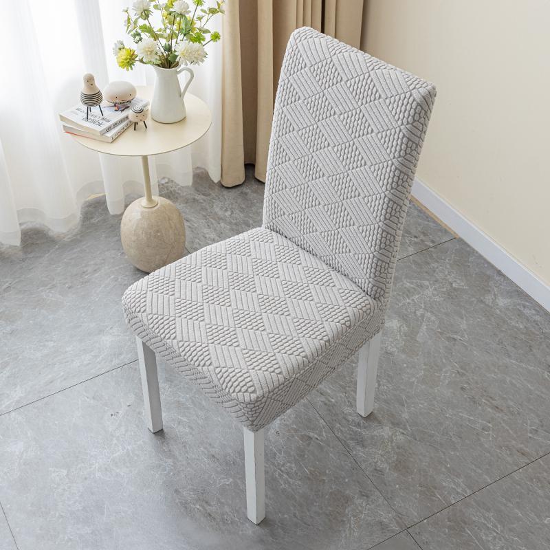 Chair Cover Universal Four Seasons Dining Table Stool Cover Backrest Integrated Protective Cover Knitted Elastic Chair Cover