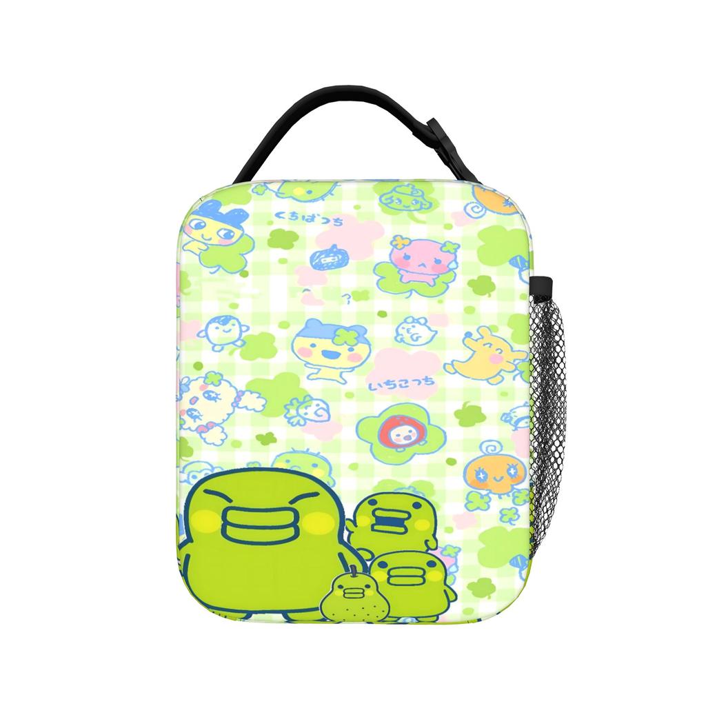 Tamagotchi Lunch Bag Cute Outdoor Picnic Lunch Box Print Portable Thermal Tote Handbags