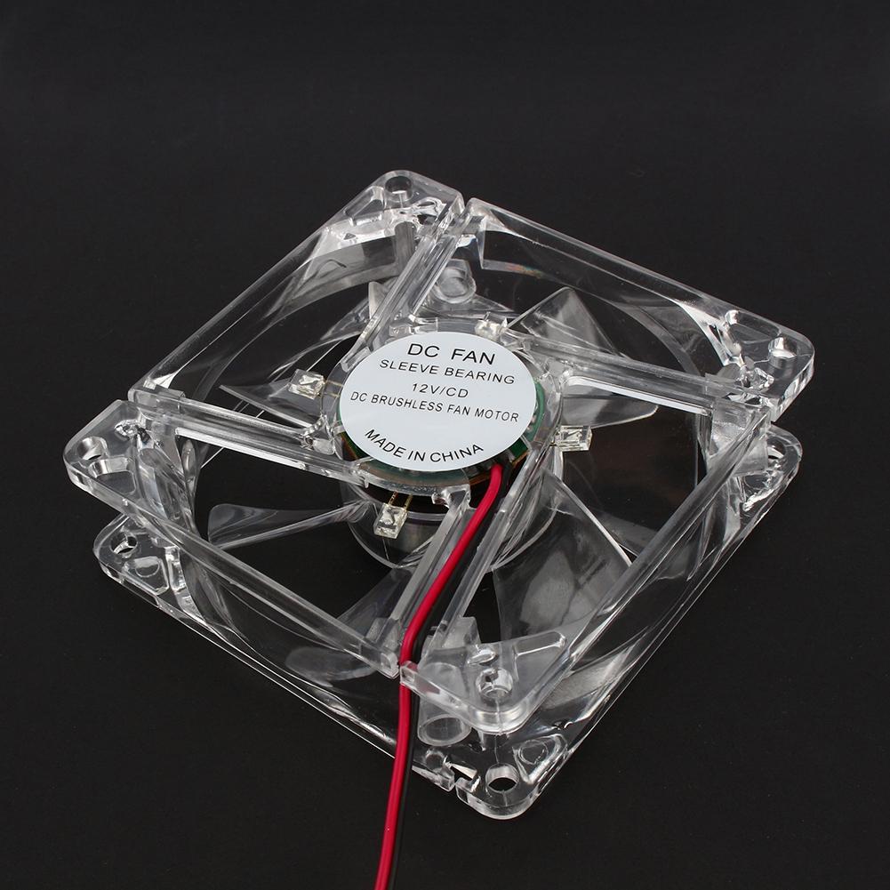 4Pin DC 12V 80mm Blue LED Light CPU PC Computer Cooling Case Fan