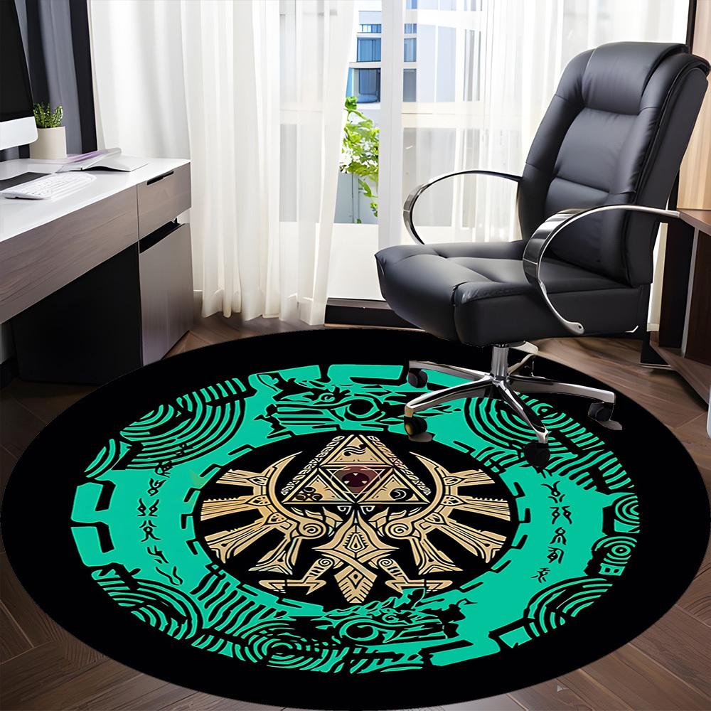 Legend of Zelda Office Round Area Rug,  Under Office Chairs Bedroom Living Room Home Decor A0908171