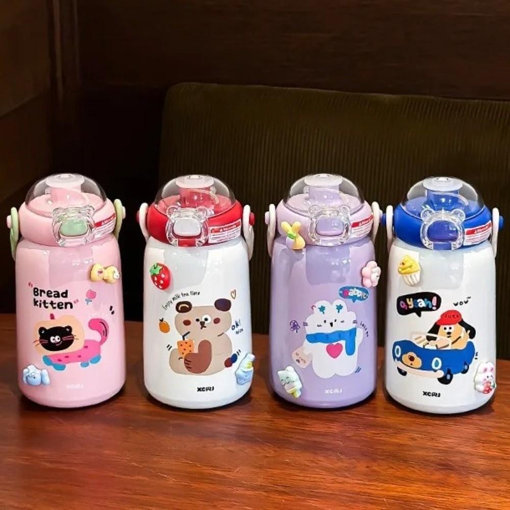 Cartoon Vacuum Cup Large Capacity Coffee Cup Portable Student Water Cup  for Students
