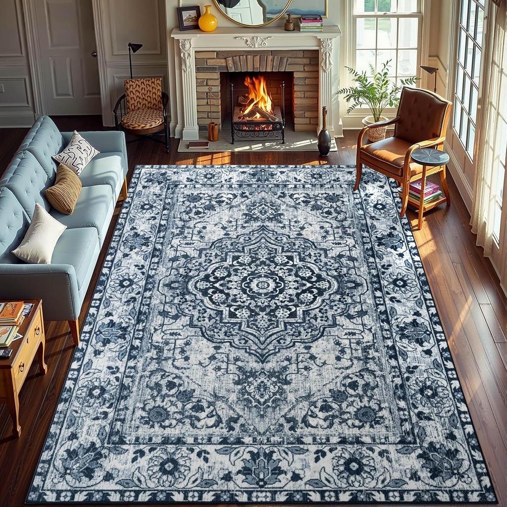 Living Room Carpet Dirt Resistant Coffee Table Mat Bedroom Easy To Maintain Bedside Carpet